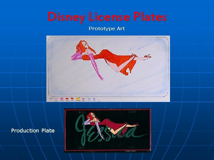 Disney License Plates Prototype Art Production Plate 