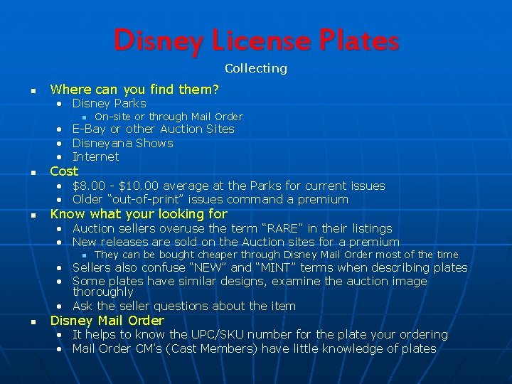 Disney License Plates Collecting n Where can you find them? • Disney Parks n