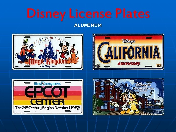 Disney License Plates ALUMINUM 