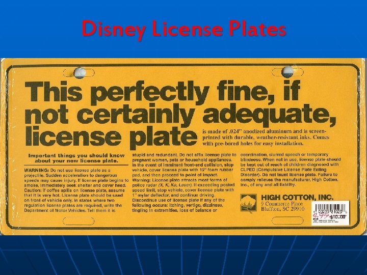 Disney License Plates 