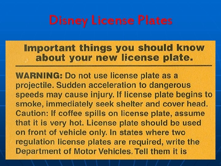 Disney License Plates 