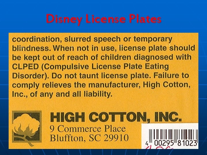 Disney License Plates 