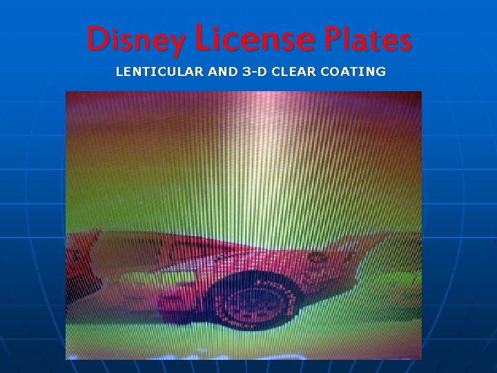 Disney License Plates LENTICULAR AND 3 -D CLEAR COATING 