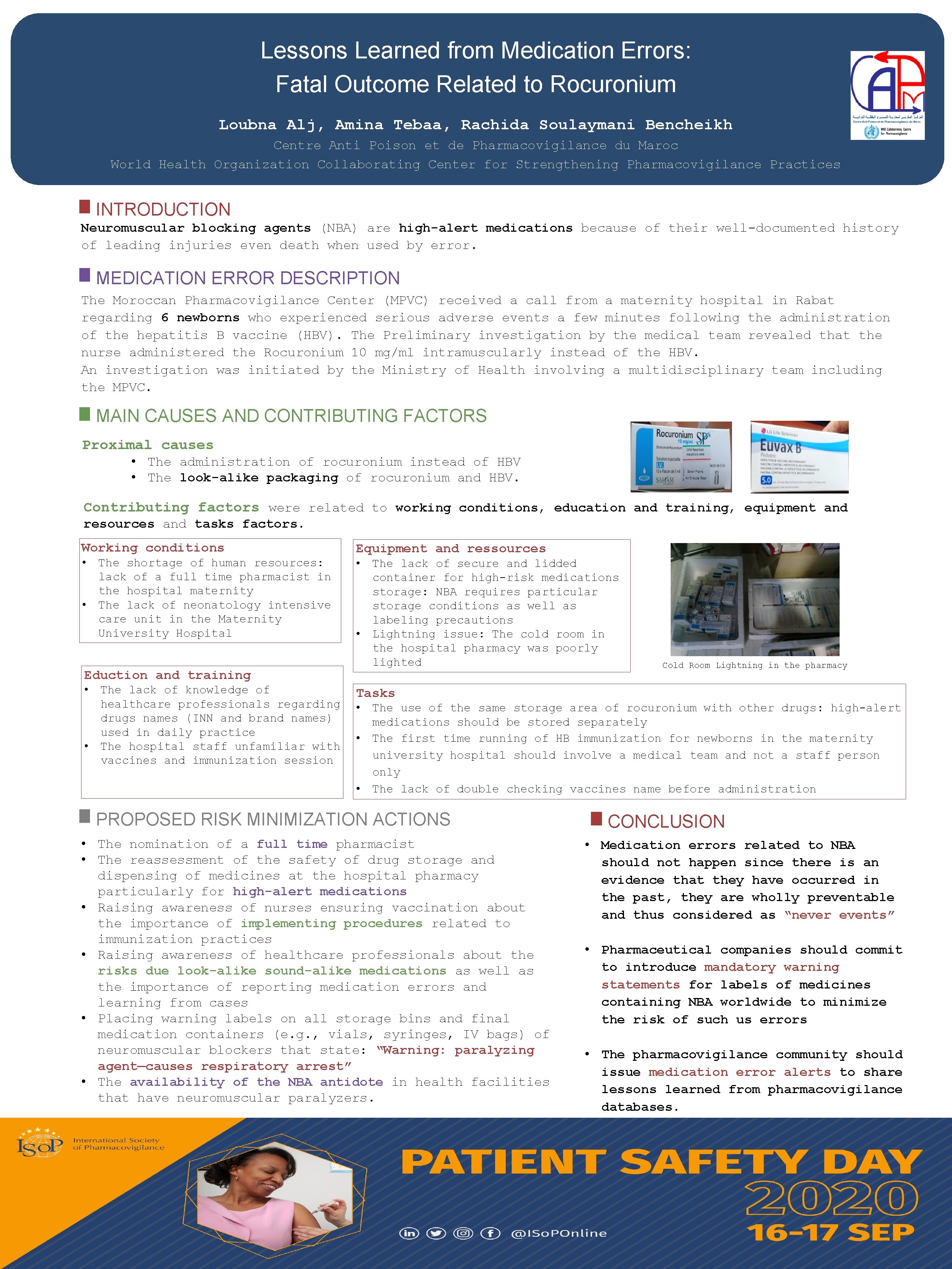 Lessons Learned from Medication Errors: Fatal Outcome Related to Rocuronium Loubna Alj, Amina Tebaa,