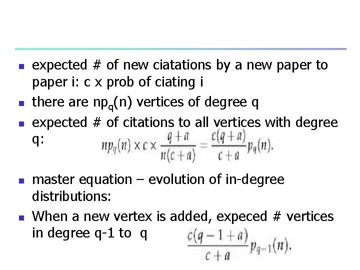 n n n expected # of new ciatations by a new paper to paper