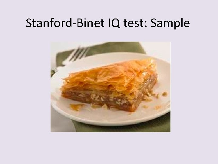 Stanford-Binet IQ test: Sample 