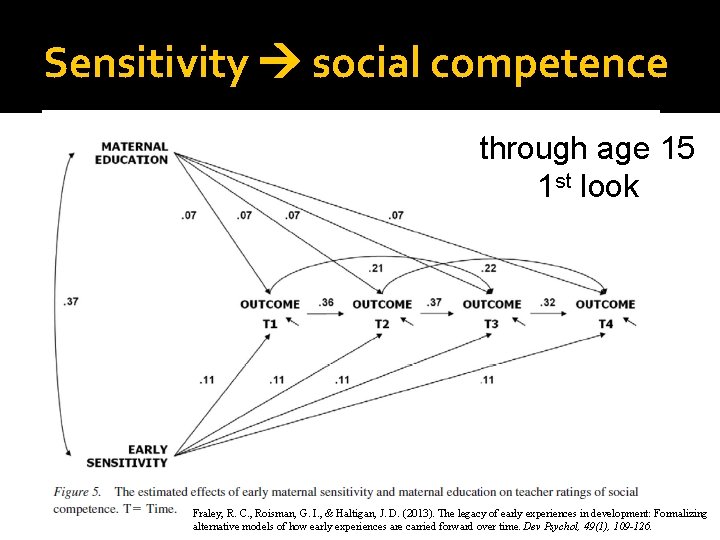 Sensitivity social competence through age 15 1 st look Fraley, R. C. , Roisman,