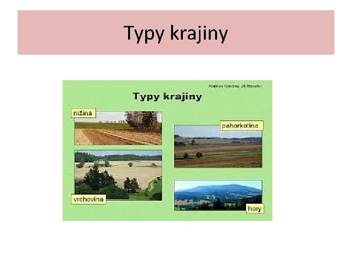 Typy krajiny 