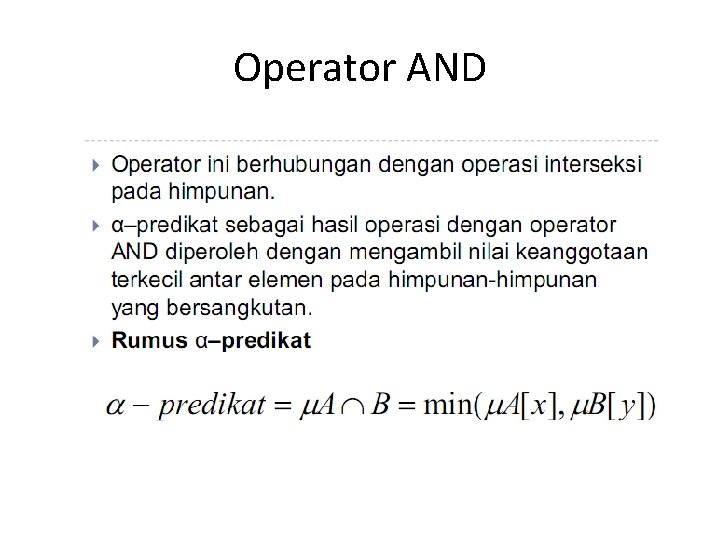 Operator AND 