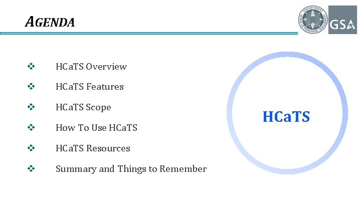 AGENDA v HCa. TS Overview v HCa. TS Features v HCa. TS Scope v