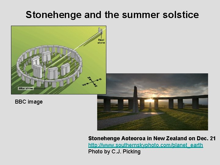 Stonehenge and the summer solstice BBC image Stonehenge Aoteoroa in New Zealand on Dec.