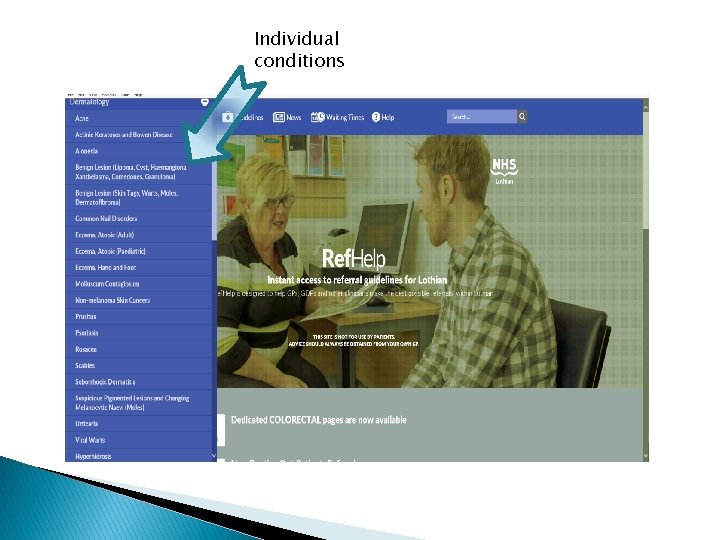 Individual conditions Individual conditions