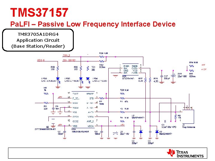 TMS 37157 Pa. LFI – Passive Low Frequency Interface Device TMS 3705 A 1