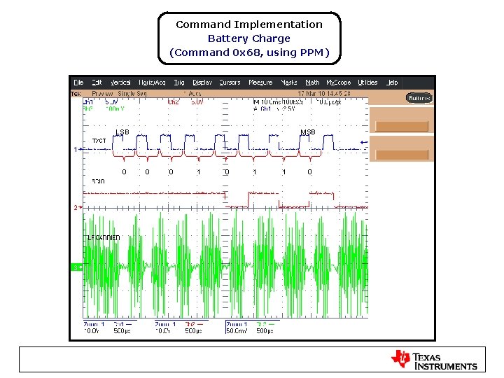 Command Implementation Battery Charge (Command 0 x 68, using PPM) LSB 0 MSB 0