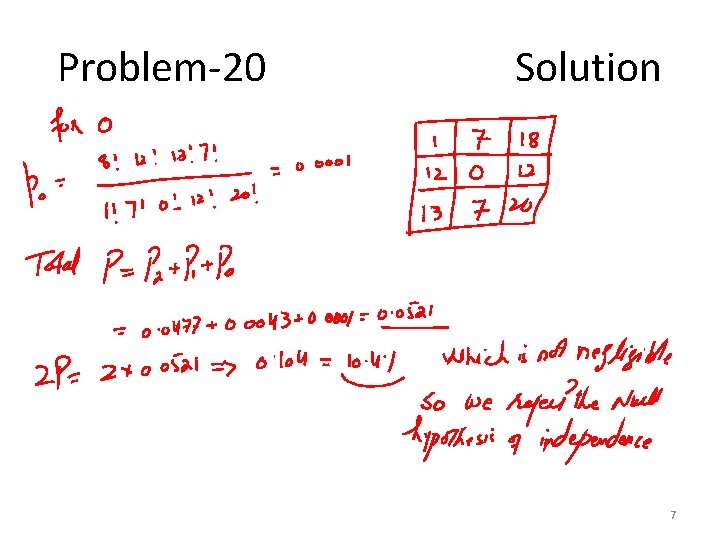 Problem-20 Solution 7 