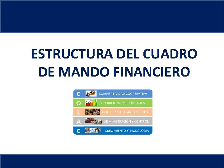 ESTRUCTURA DEL CUADRO DE MANDO FINANCIERO 