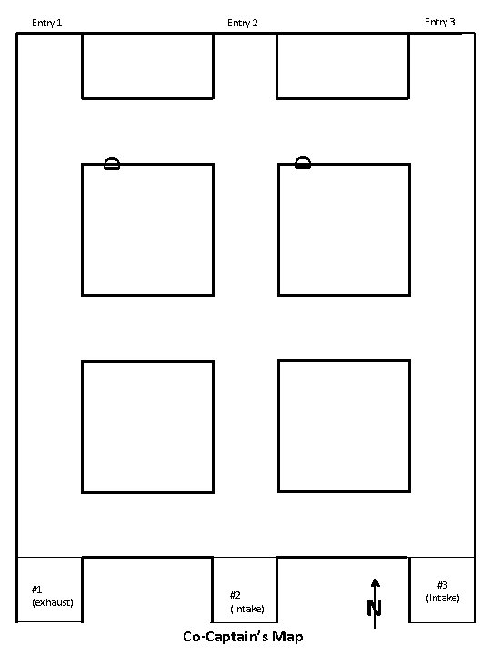 D D #2 (Intake) Co-Captain’s Map N #1 (exhaust) Entry 3 Entry 2 Entry