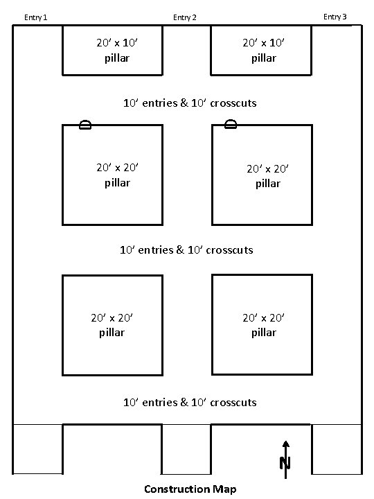 Entry 3 Entry 2 Entry 1 20’ x 10’ pillar D D 10’ entries