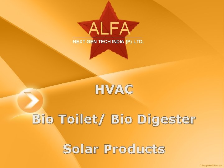 ALFA NEXT GEN TECH INDIA (P) LTD. HVAC Bio Toilet/ Bio Digester Solar Products