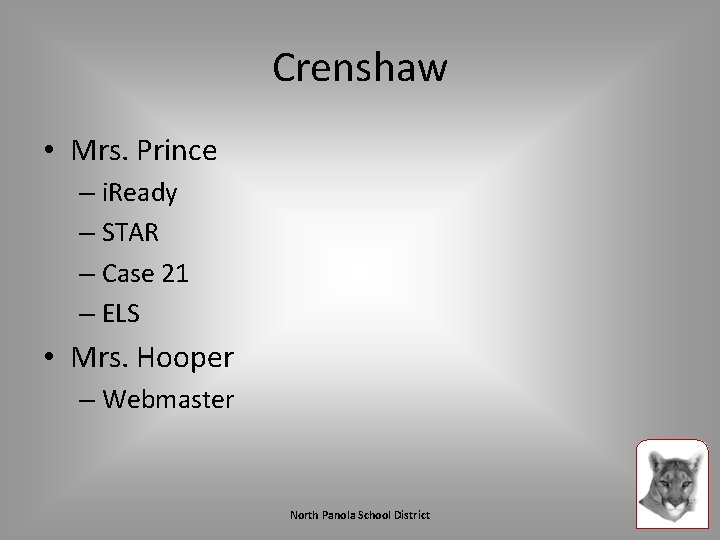 Crenshaw • Mrs. Prince – i. Ready – STAR – Case 21 – ELS