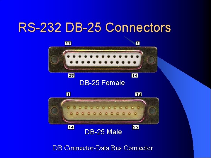 RS-232 DB-25 Connectors DB-25 Female DB-25 Male DB Connector-Data Bus Connector 