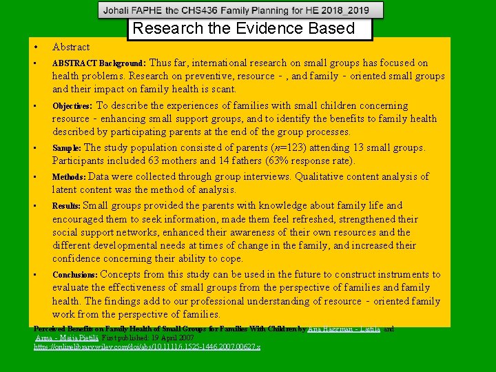 Research the Evidence Based • Abstract • ABSTRACT Background: Thus far, international research on Research the Evidence Based • Abstract • ABSTRACT Background: Thus far, international research on