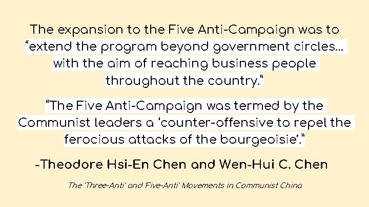 The expansion to the Five Anti-Campaign was to “extend the program beyond government circles…