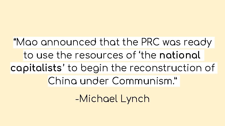 “Mao announced that the PRC was ready to use the resources of ‘the national