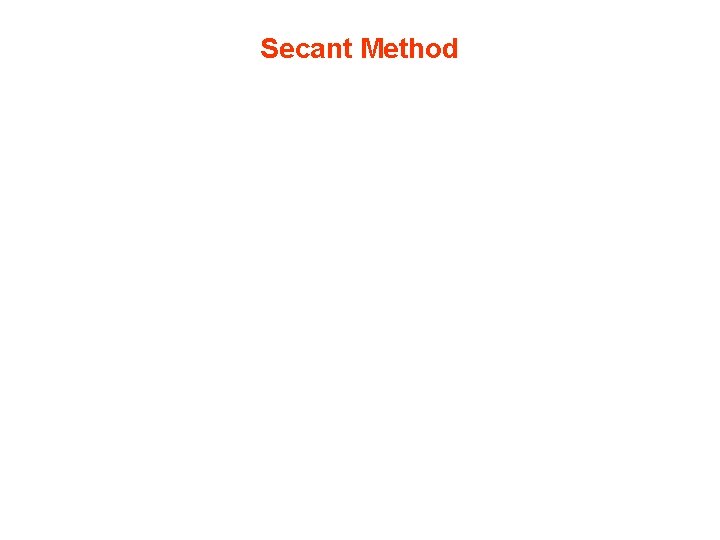 Secant Method 