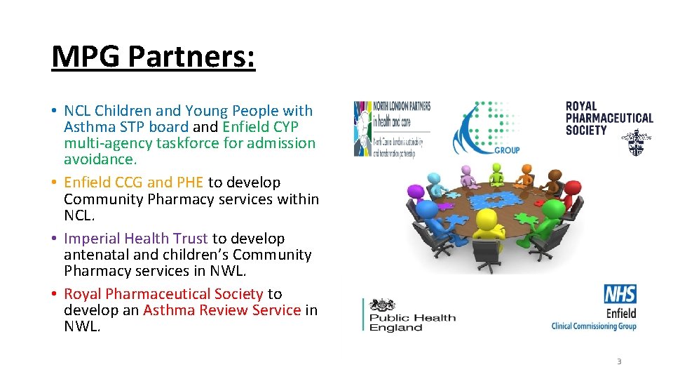 MPG Partners: • NCL Children and Young People with Asthma STP board and Enfield