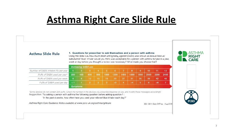 Asthma Right Care Slide Rule 7 