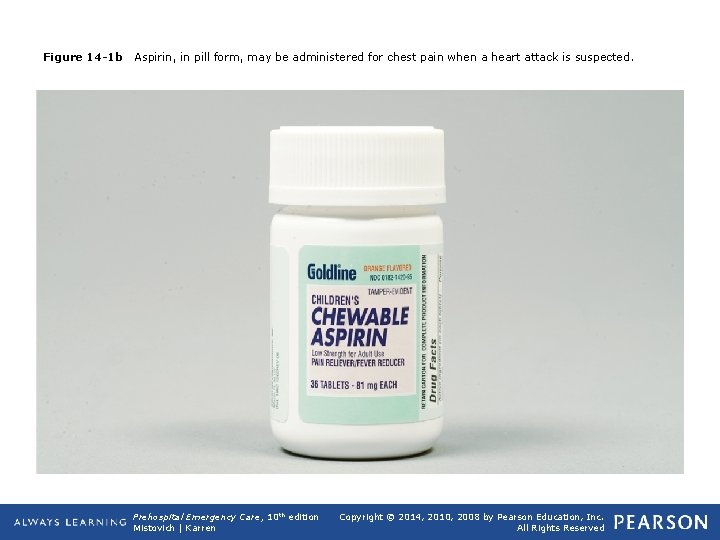 Figure 14 -1 b Aspirin, in pill form, may be administered for chest pain