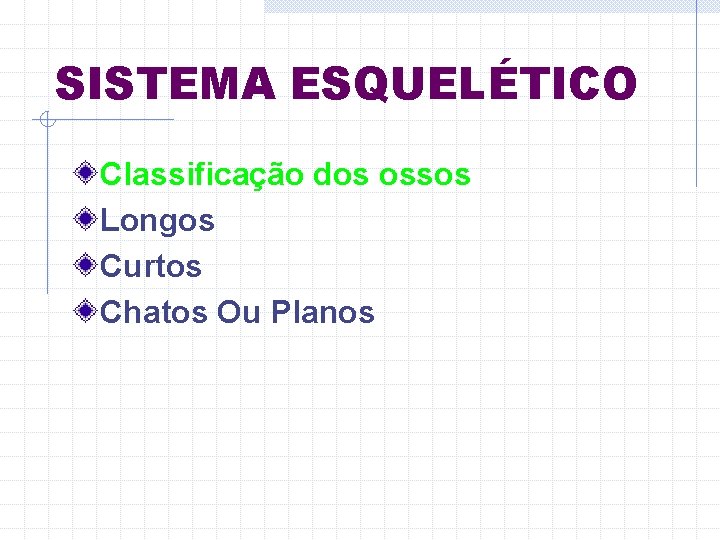 SISTEMA ESQUELÉTICO Classificação dos ossos Longos Curtos Chatos Ou Planos 