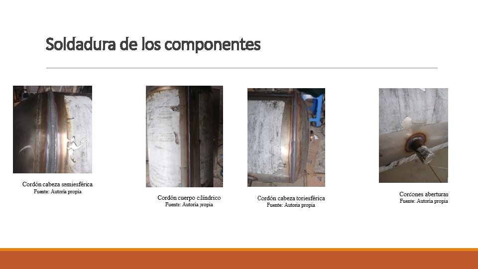 Soldadura de los componentes Soldadura de los componentes