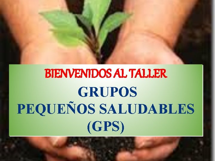 BIENVENIDOS AL TALLER GRUPOS PEQUEÑOS SALUDABLES (GPS) 