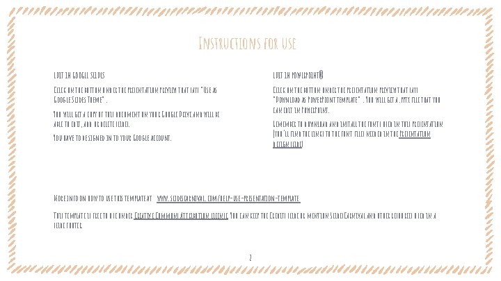 Instructions for use EDIT IN GOOGLE SLIDES EDIT IN POWERPOINT® Click on the button Instructions for use EDIT IN GOOGLE SLIDES EDIT IN POWERPOINT® Click on the button