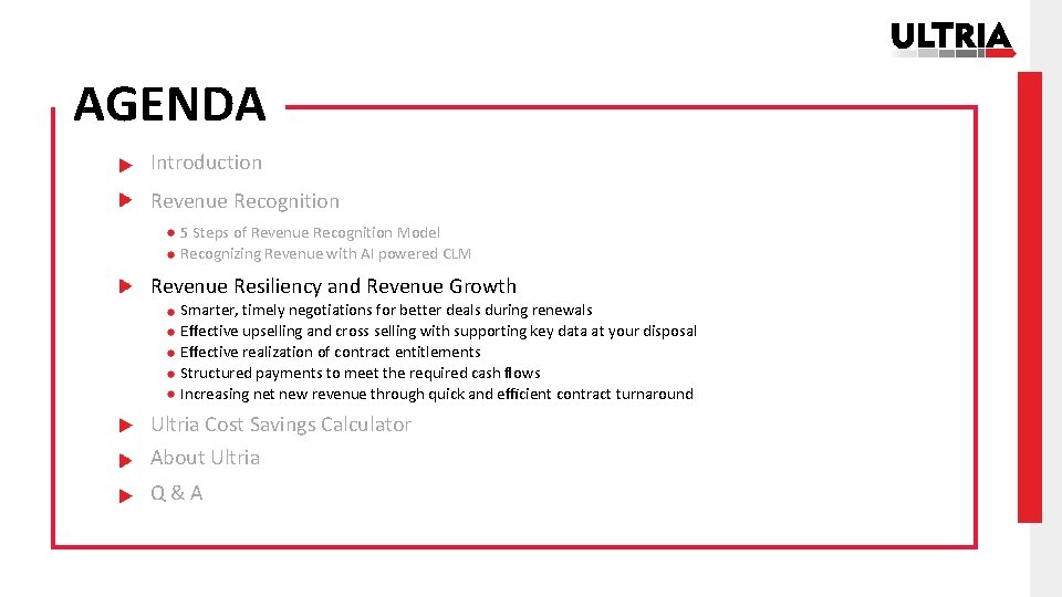 AGENDA Introduction Revenue Recognition 5 Steps of Revenue Recognition Model Recognizing Revenue with AI