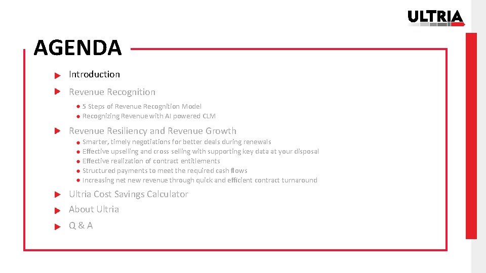 AGENDA Introduction Revenue Recognition 5 Steps of Revenue Recognition Model Recognizing Revenue with AI