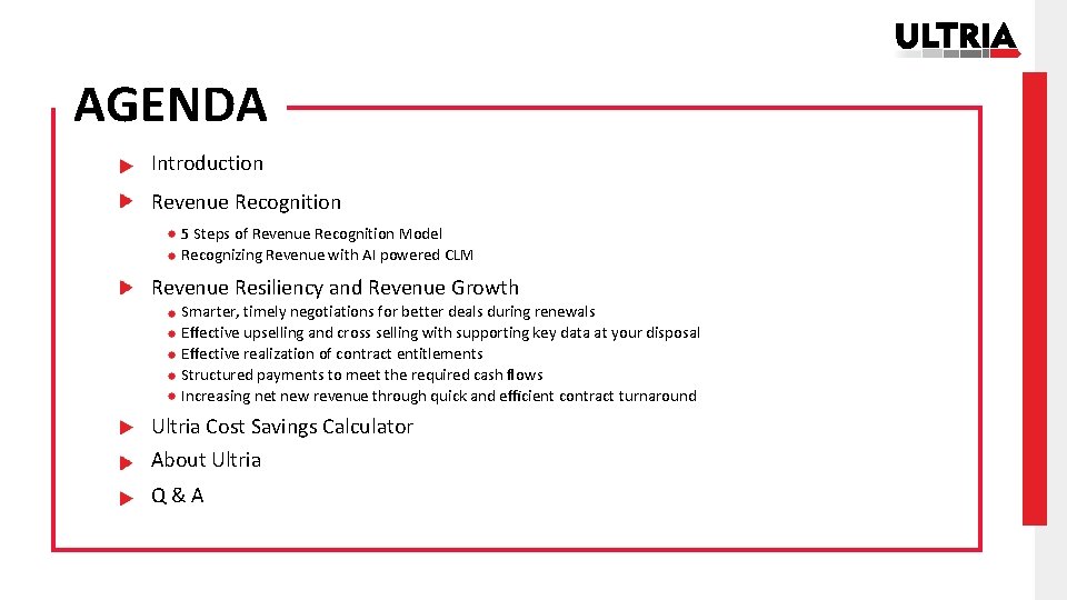 AGENDA Introduction Revenue Recognition 5 Steps of Revenue Recognition Model Recognizing Revenue with AI