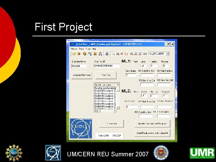 First Project UM/CERN REU Summer 2007 