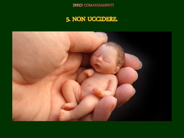 DIECI COMANDAMENTI 5. NON UCCIDERE. 