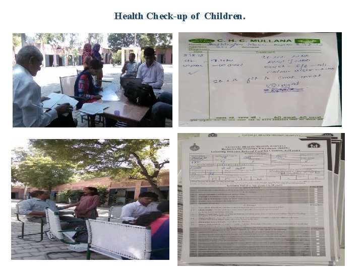 Health Check-up of Children. 