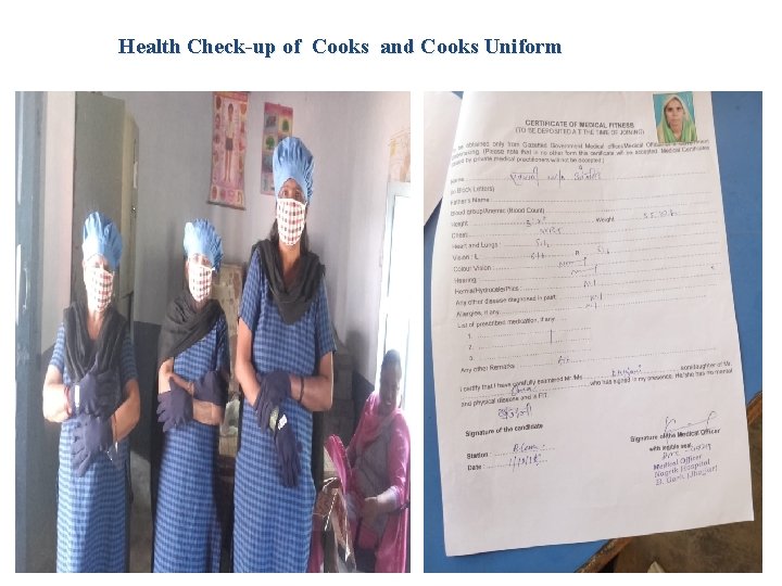 Health Check-up of Cooks and Cooks Uniform 26 