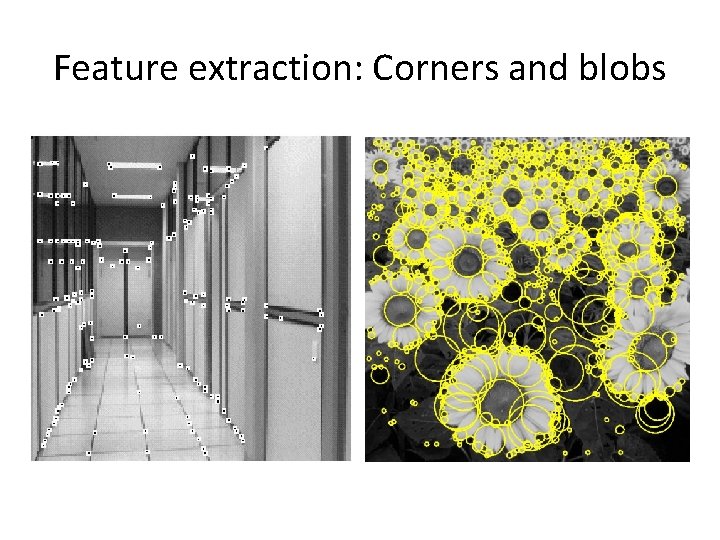Feature extraction: Corners and blobs Feature extraction: Corners and blobs