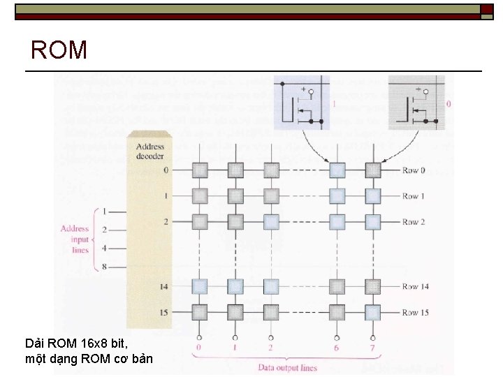 ROM Dải ROM 16 x 8 bit, một dạng ROM cơ bản 