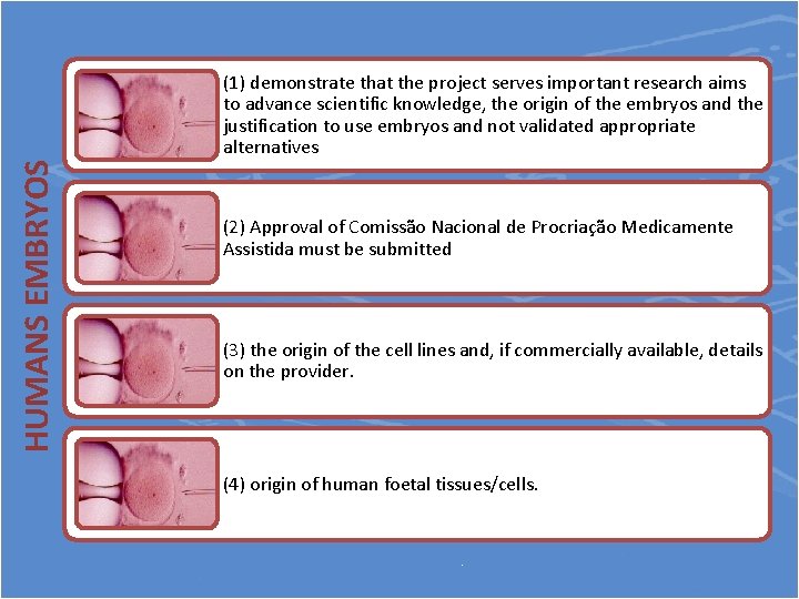 HUMANS EMBRYOS (1) demonstrate that the project serves important research aims to advance scientific