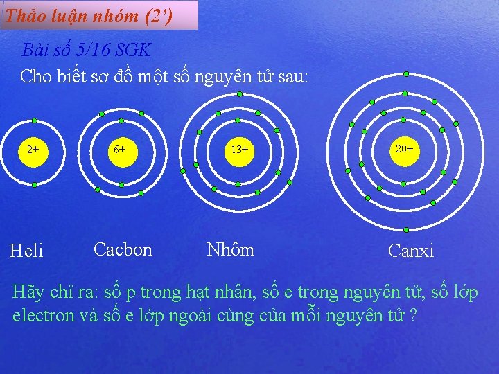 Thảo luận nhóm (2’) Bài số 5/16 SGK Cho biết sơ đồ một số