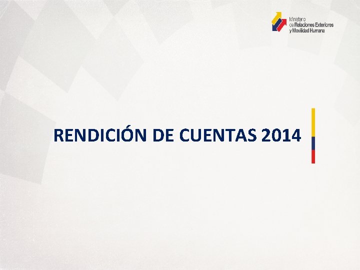 RENDICIÓN DE CUENTAS 2014 