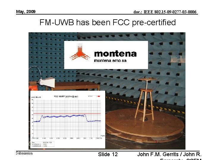 May, 2009 doc. : IEEE 802. 15 -09 -0277 -03 -0006 FM-UWB has been