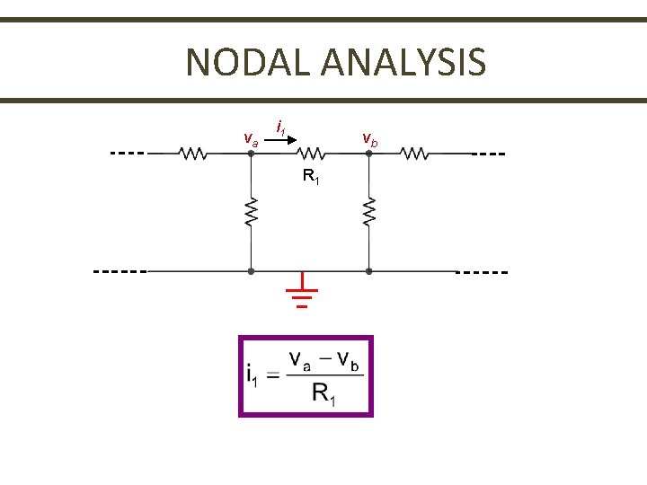 NODAL ANALYSIS va i 1 vb R 1 